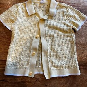 GAP Kids Light Yellow Button-Down Shirt
